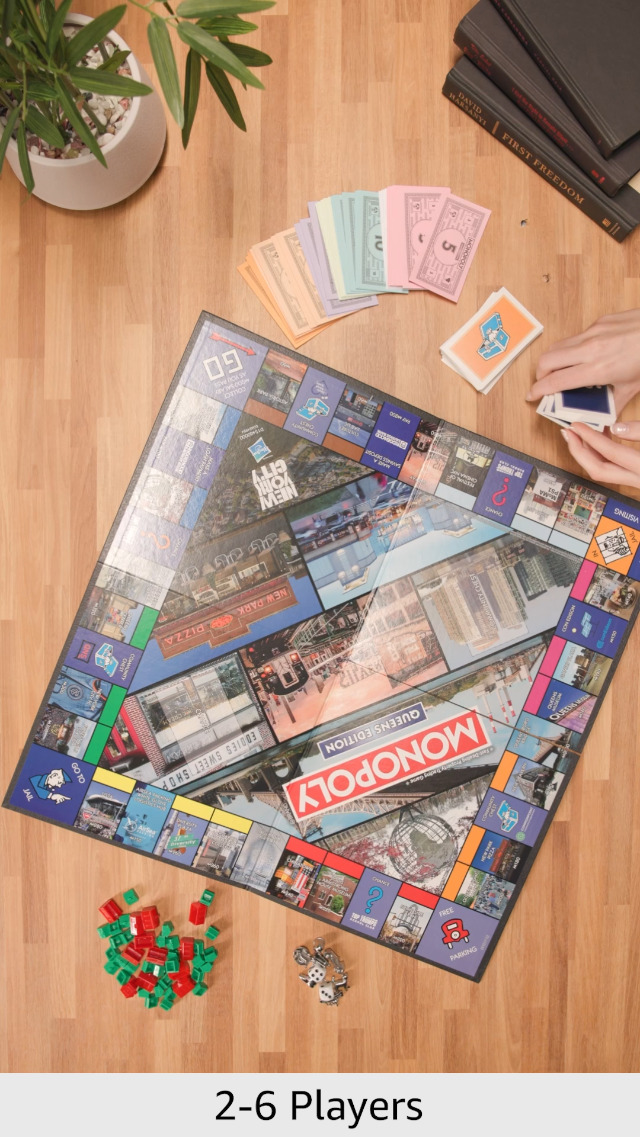Amazon.com: Monopoly Board Game Queens NY Edition : 2-6 Players